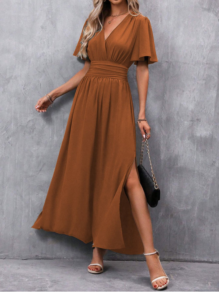 Elegant Fall Wedding Guest Dress for Women with Belted Waist Wedding Guest Style
