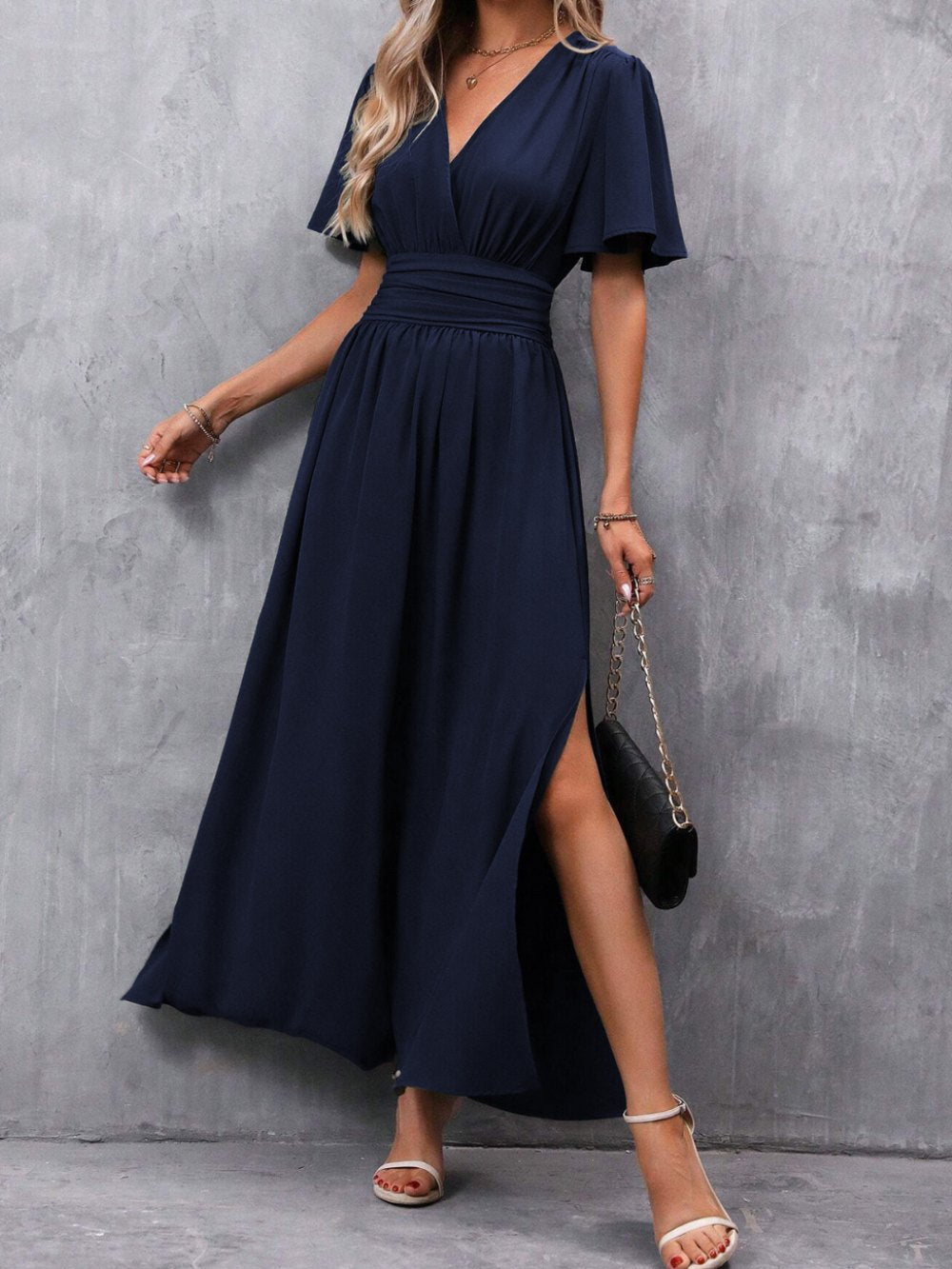 Elegant Fall Wedding Guest Dress for Women with Belted Waist Wedding Guest Style