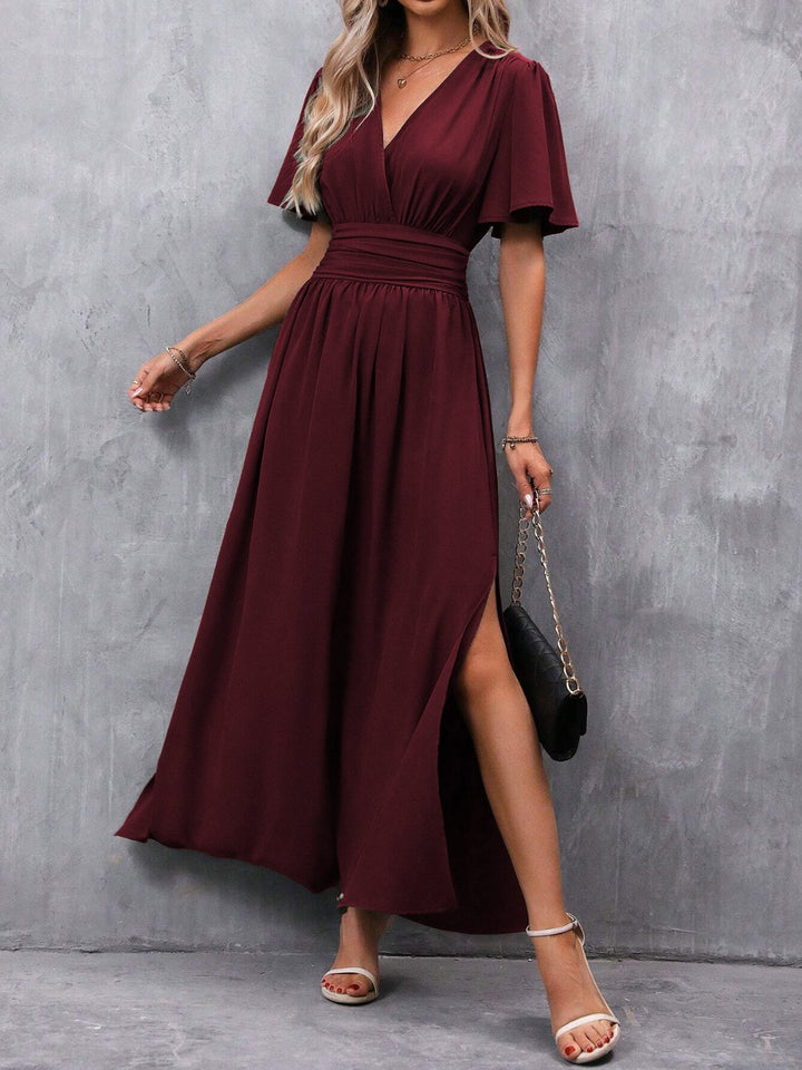Elegant Fall Wedding Guest Dress for Women with Belted Waist Wedding Guest Style