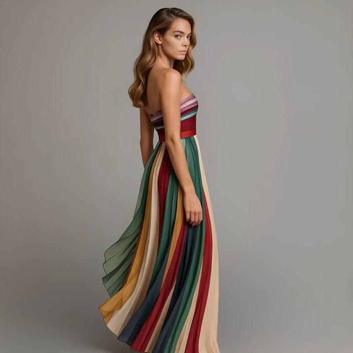 Elegant Fall Wedding Guest Dress for Women with Sleeveless Pleated Relaxed Wedding Guest Style