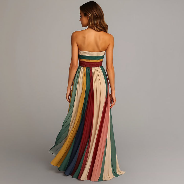 Elegant Fall Wedding Guest Dress for Women with Sleeveless Pleated Relaxed Wedding Guest Style