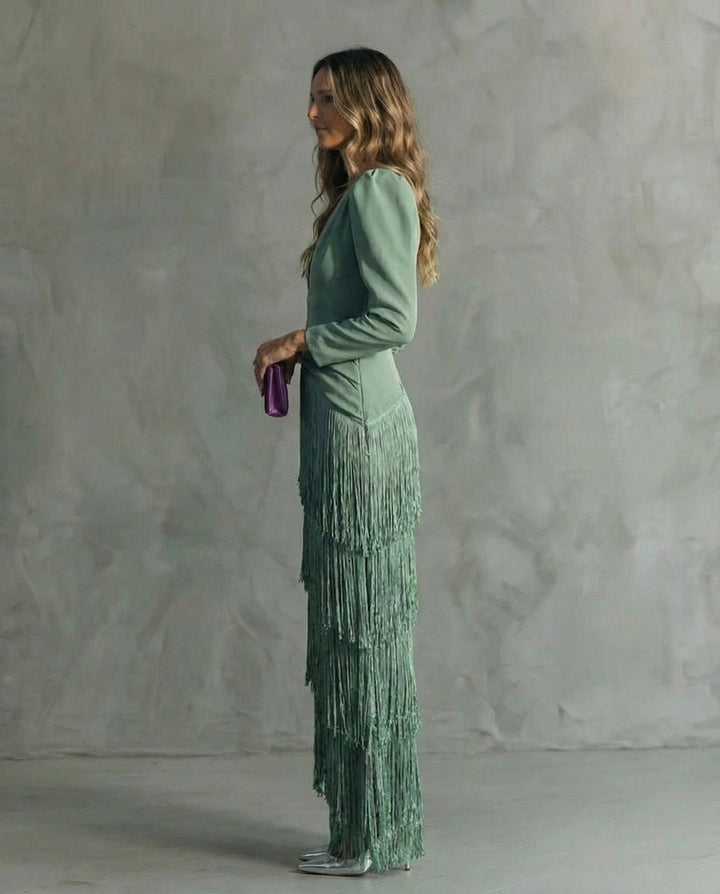 Elegant Fall Wedding Guest Dress for Women with Soft Drape Wedding Guest Style