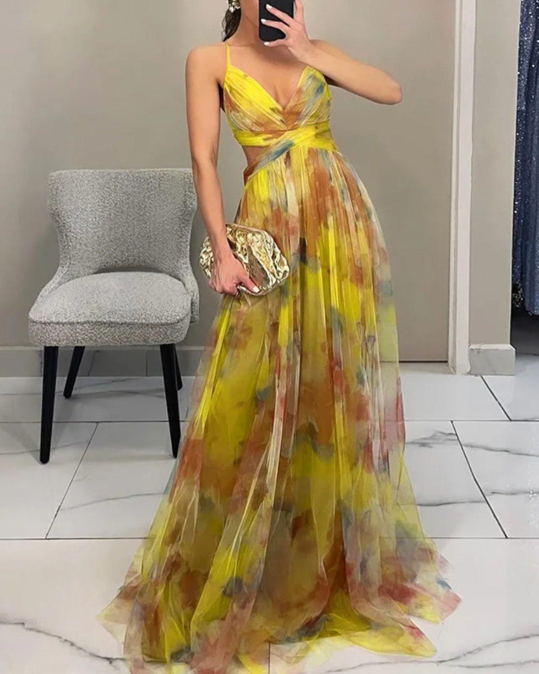 Elegant Floral Fall Wedding Guest Dress for Women with High Waisted Wedding Guest Style