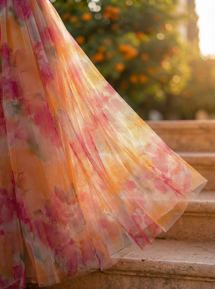 Elegant Floral Fall Wedding Guest Dress for Women with High Waisted Wedding Guest Style