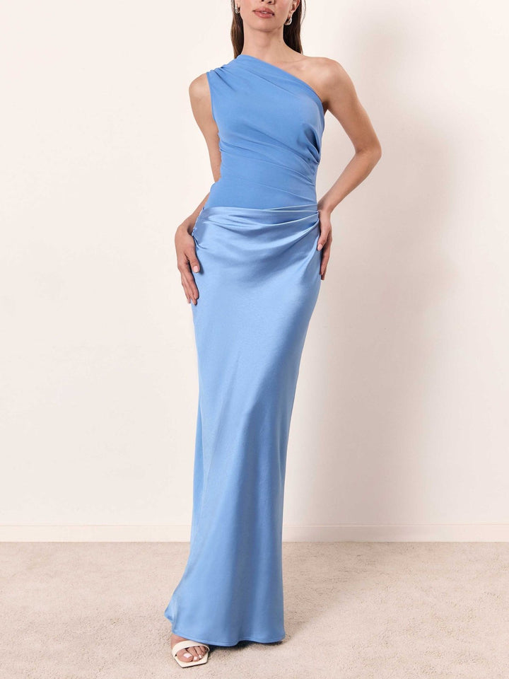 Elegant Knit Fall Wedding Guest Dress for Women with Pleated Wedding Guest Style 2
