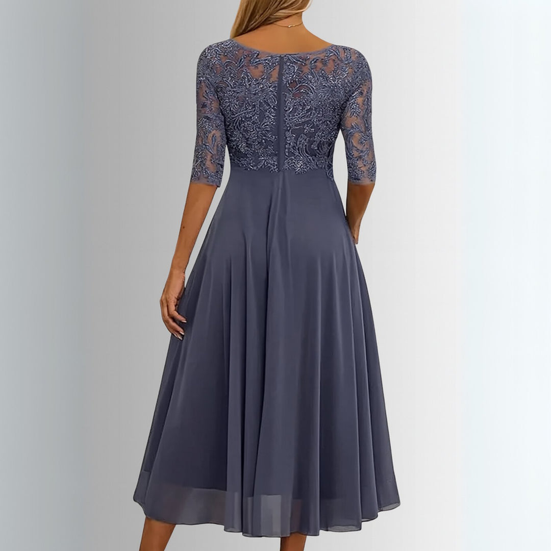 Elegant Lace Fall Wedding Guest Dress for Women with Classic Cut Wedding Guest Style