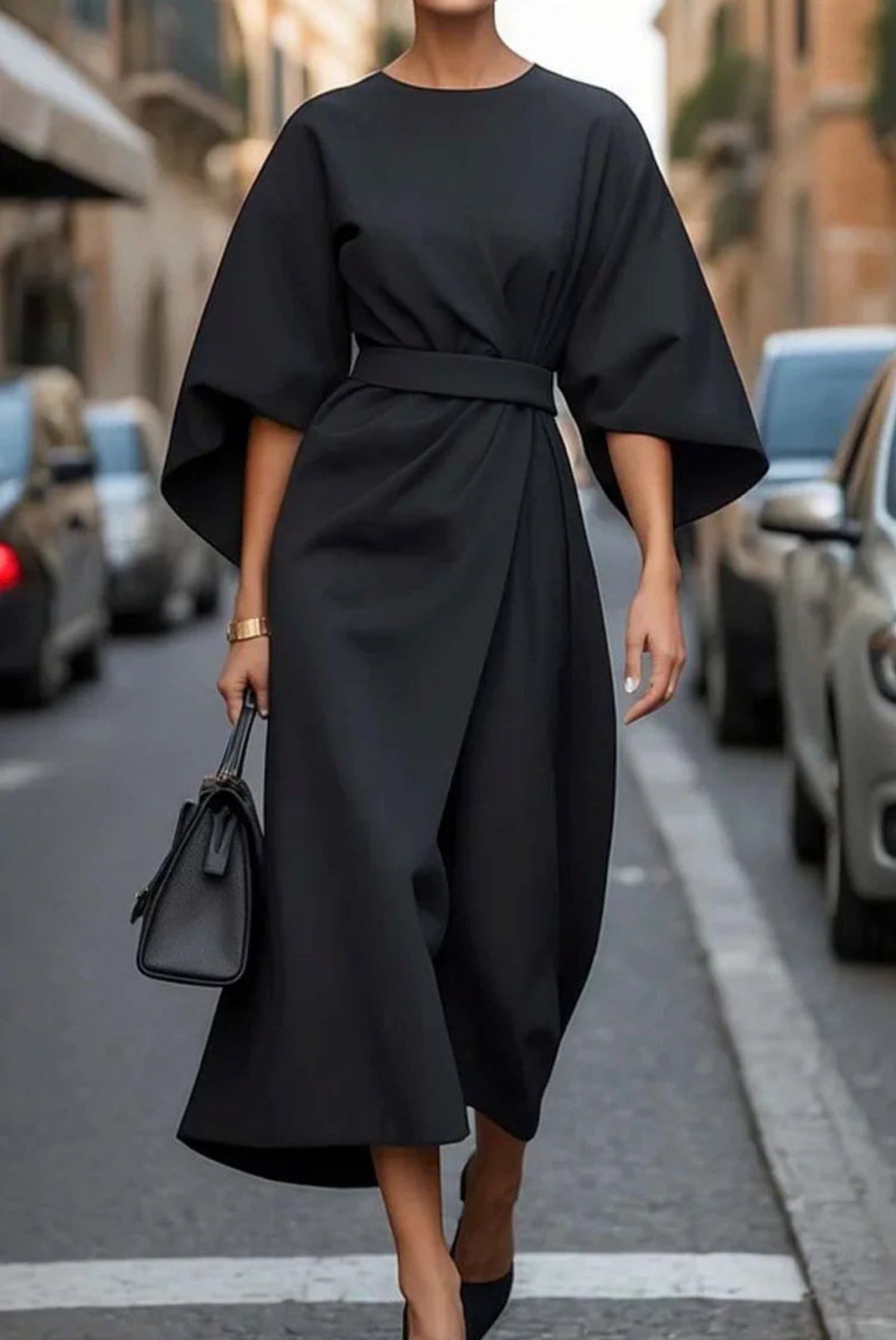 Elegant Mother of the Bride Dress for Women with Relaxed Belted Waist Occasion Style