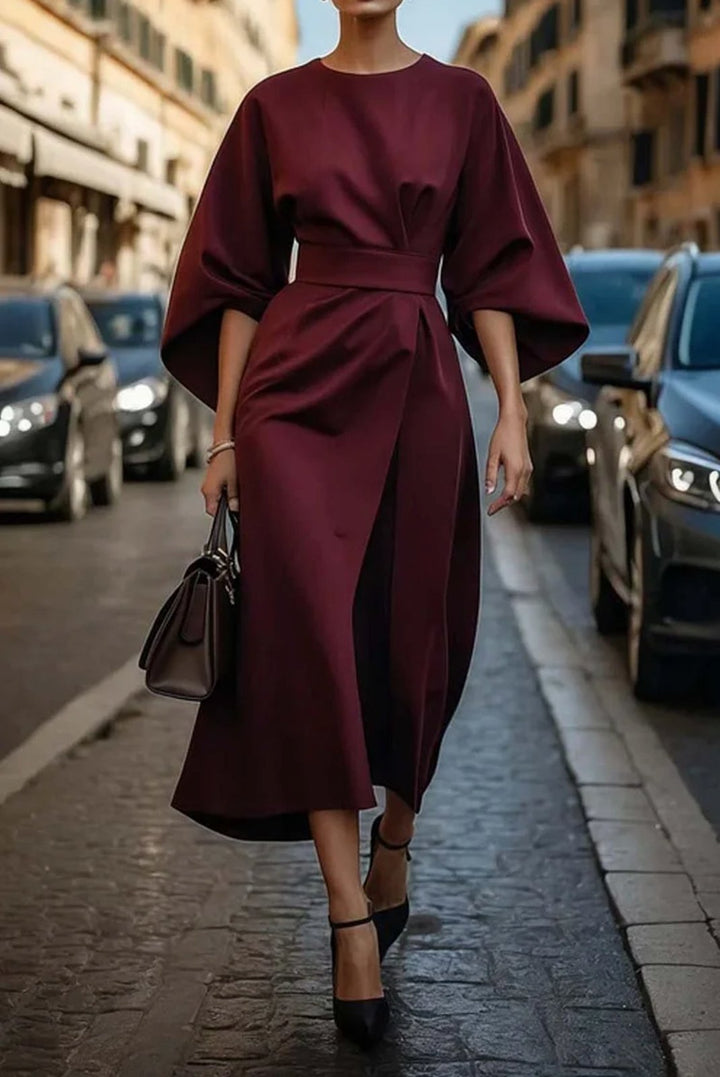 Elegant Mother of the Bride Dress for Women with Relaxed Belted Waist Occasion Style
