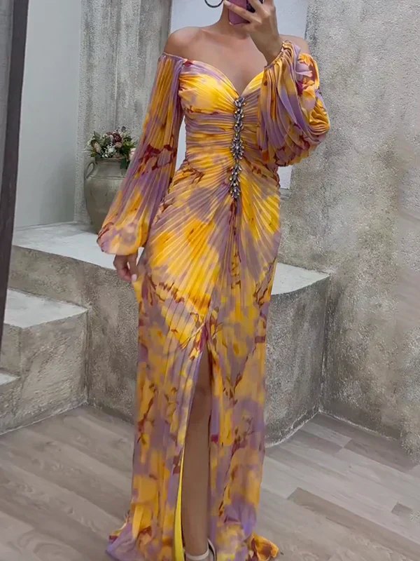 Elegant Multicolour Lace Fall Wedding Guest Dress for Women with V Neck Wedding Guest Style