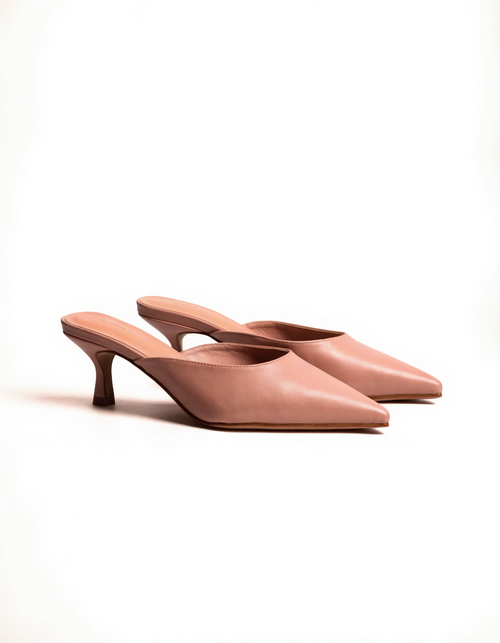Colette Kitten Mule - Blush