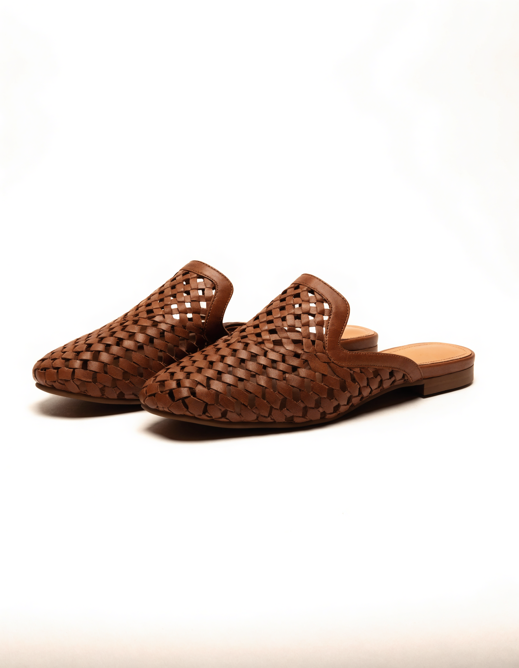 Ophira Woven Mule - Cognac